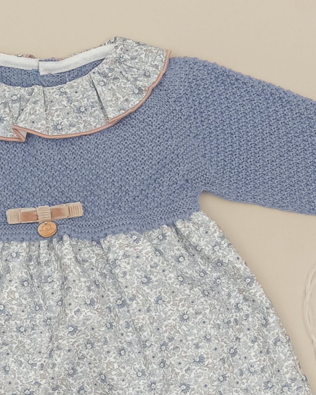 Vestido Bruma Flores 💙 Bleu Brume - Pangasa Baby
