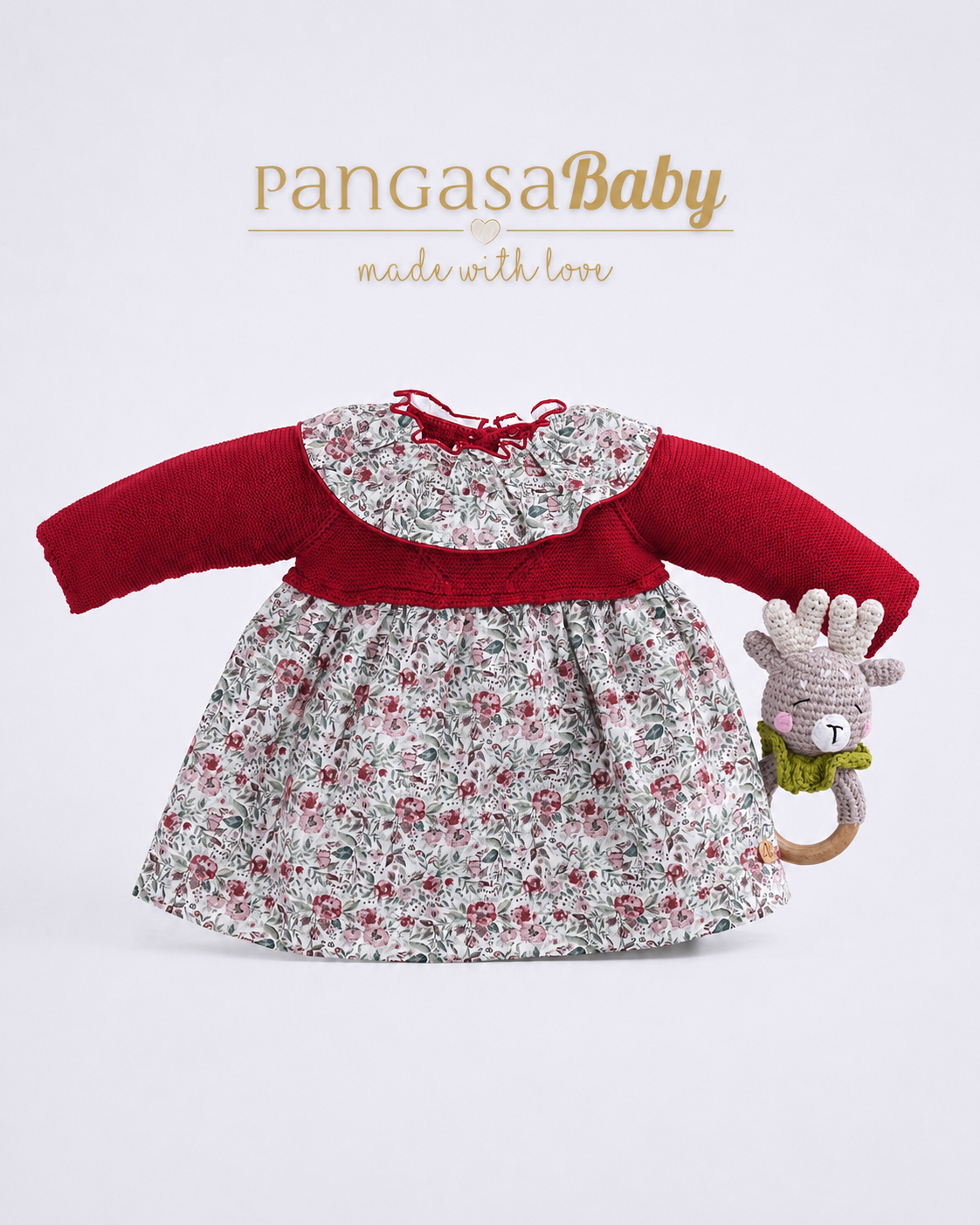 Vestido Cherry Flores Granate - Cherry Collection Pangasa Baby