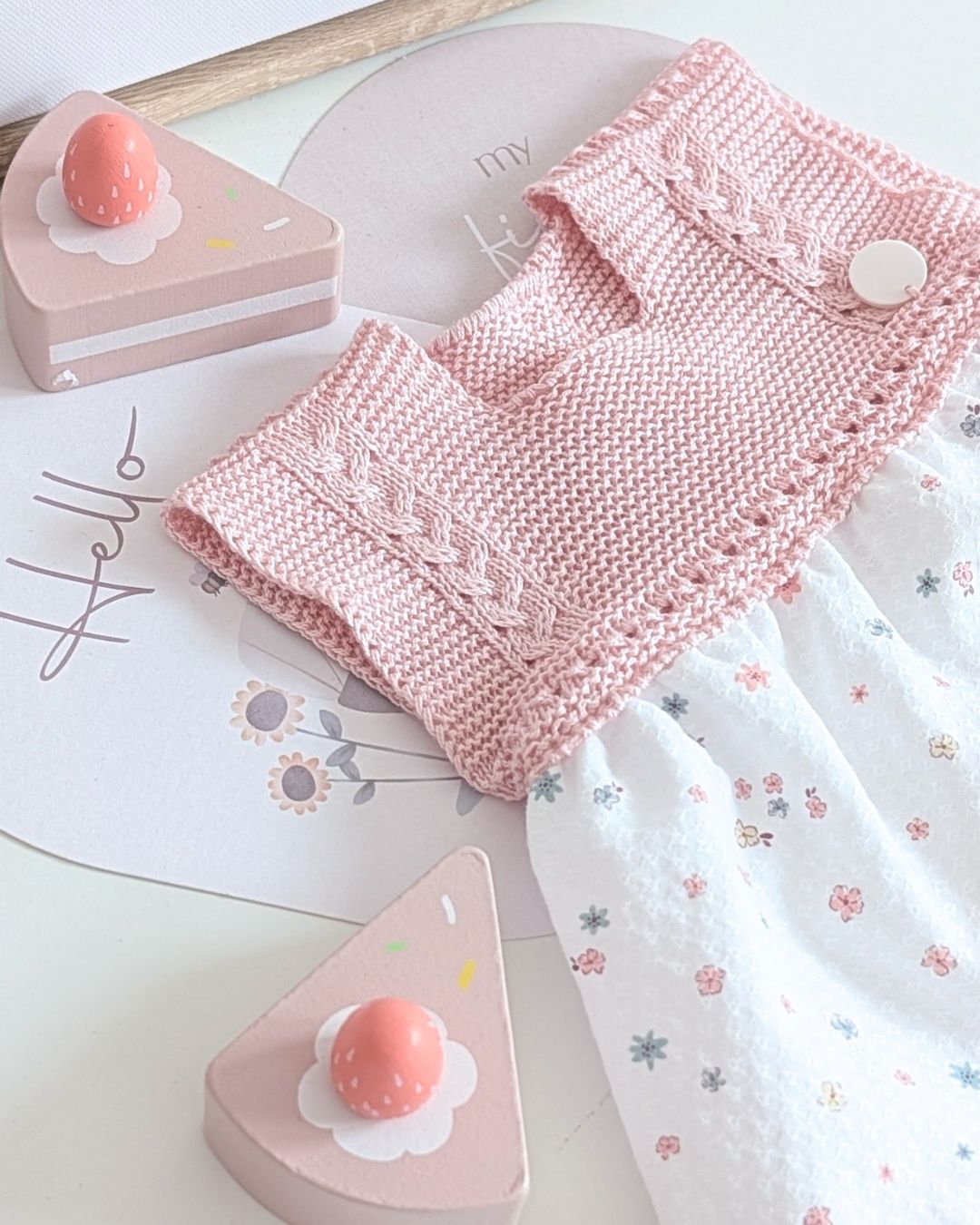Vestido Florecitas Rosa Empolvado - Primbaby