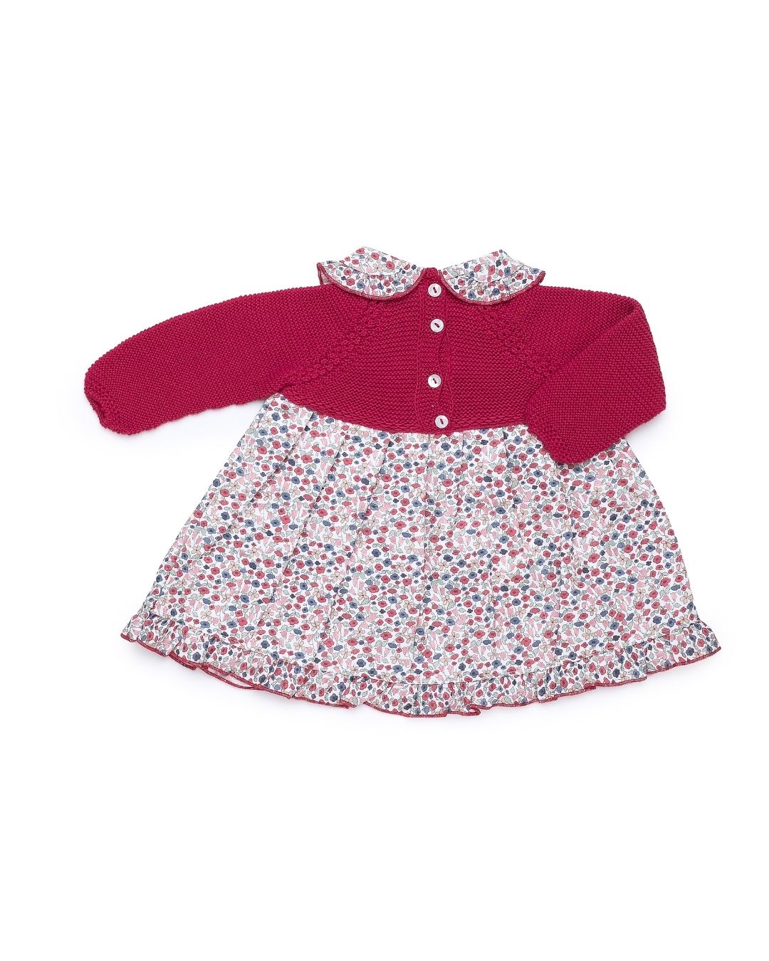 Vestido Flores Grosella - Colección Escarla Juliana