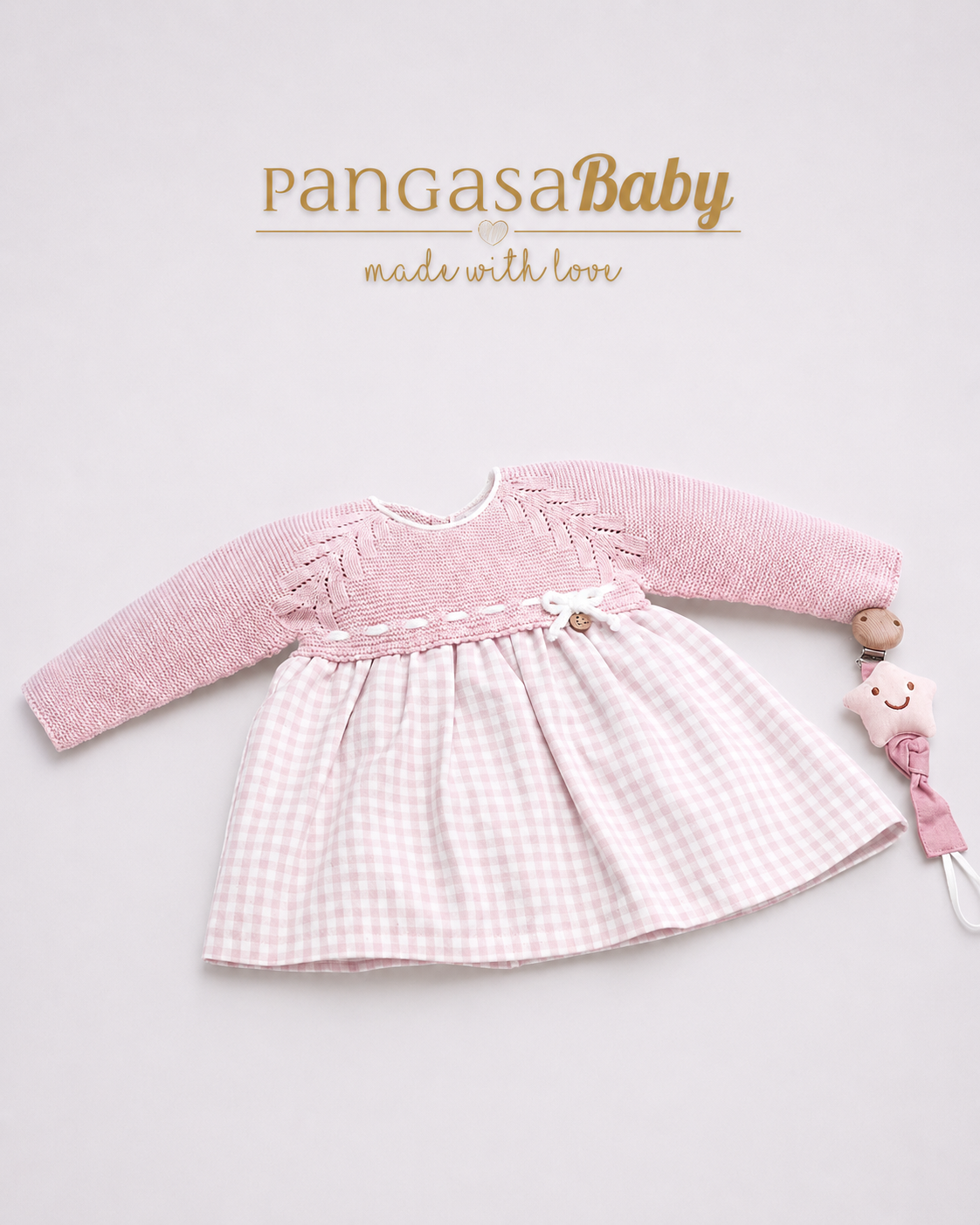 Vestido Soft Rosa Empolvado - Soft Collection Pangasa Baby