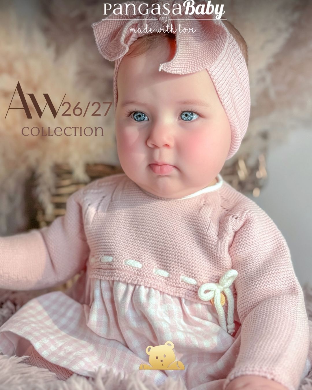 Vestido Soft Rosa Empolvado - Soft Collection Pangasa Baby
