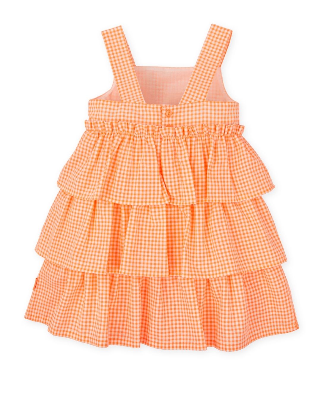 Vestido Tirantes Vichy Naranja Arrecife - Tutto Piccolo