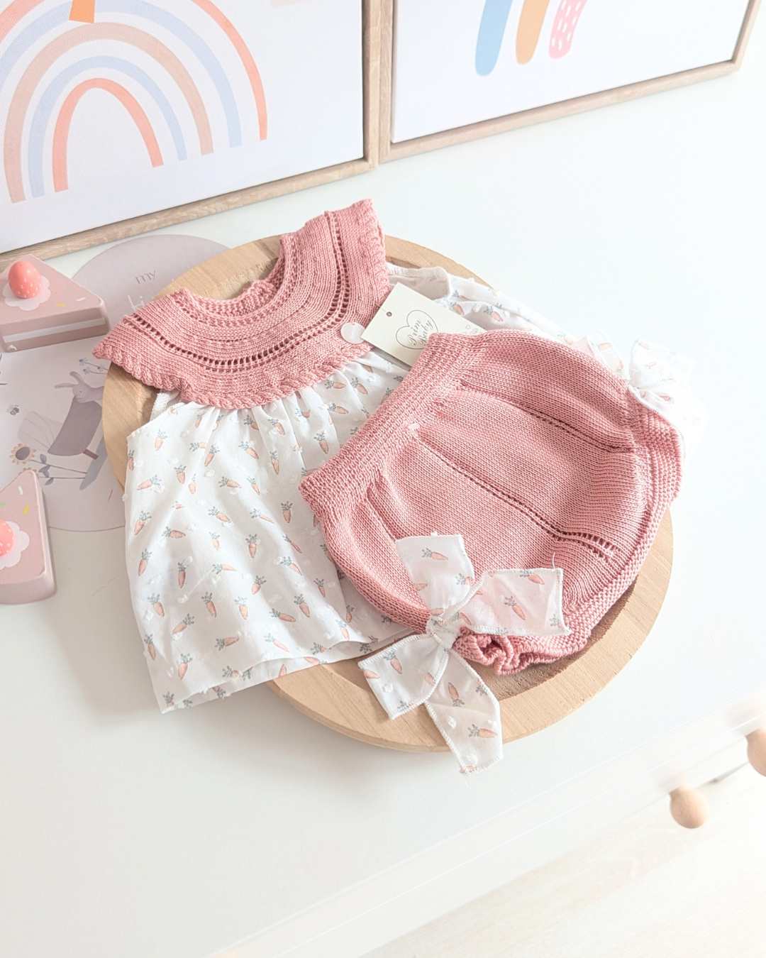 Vestido Zanahorias Coral - Primbaby