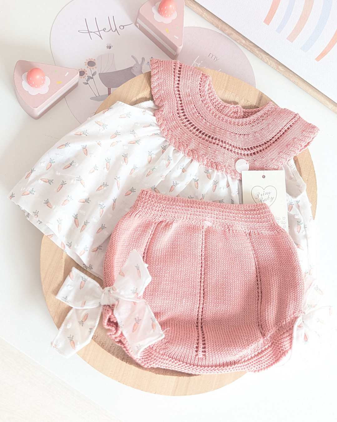 Vestido Zanahorias Coral - Primbaby