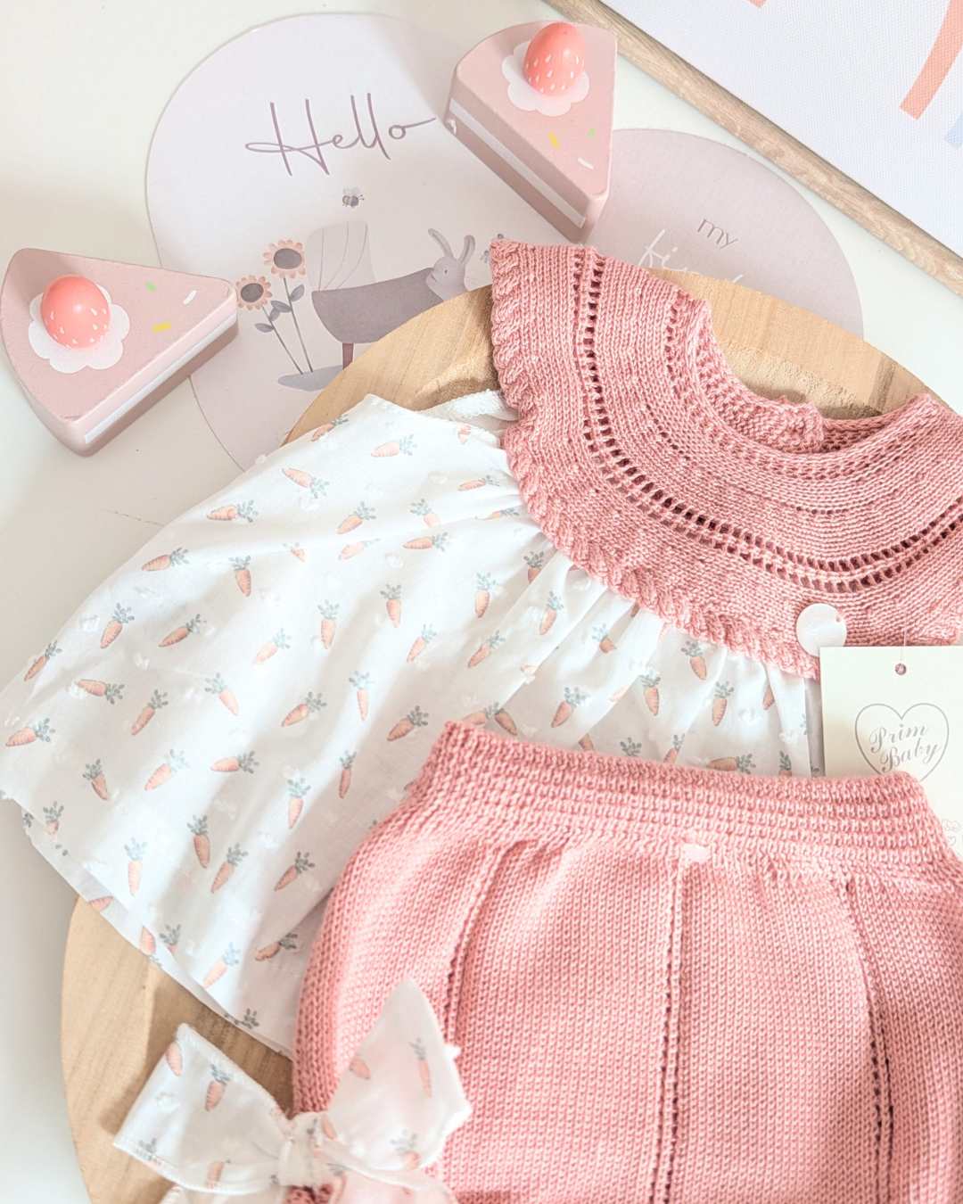 Vestido Zanahorias Coral - Primbaby