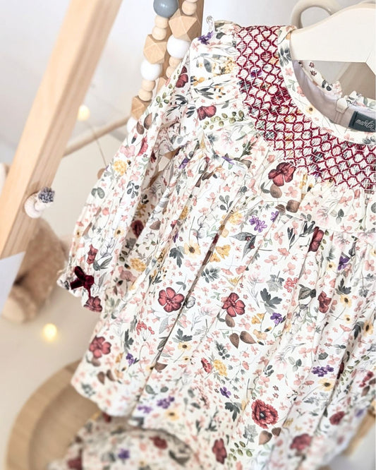 Vestido Bebé Con Braguita Familia Greta 5100MINV-25 - Marta y Paula