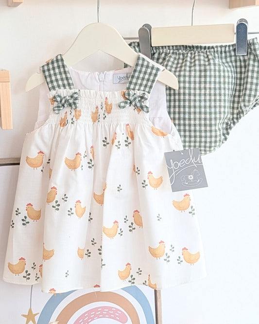 Vestido Bebe con Braguita Familia Ánfora 0325VER-26 - Yoedu