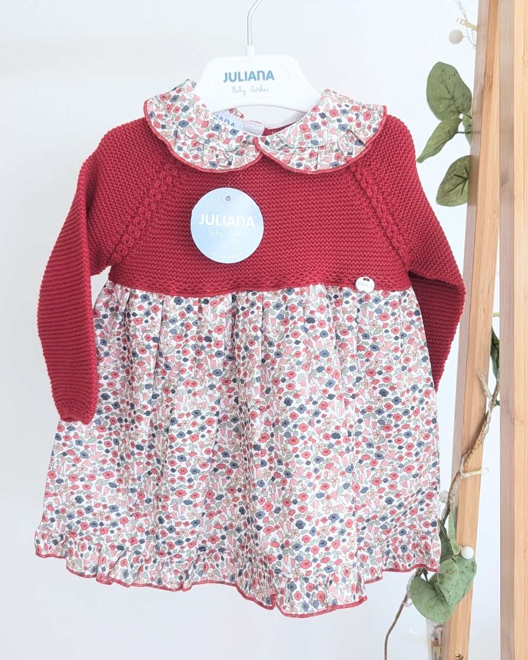 Vestido Flores Grosella - Colección Escarla Juliana