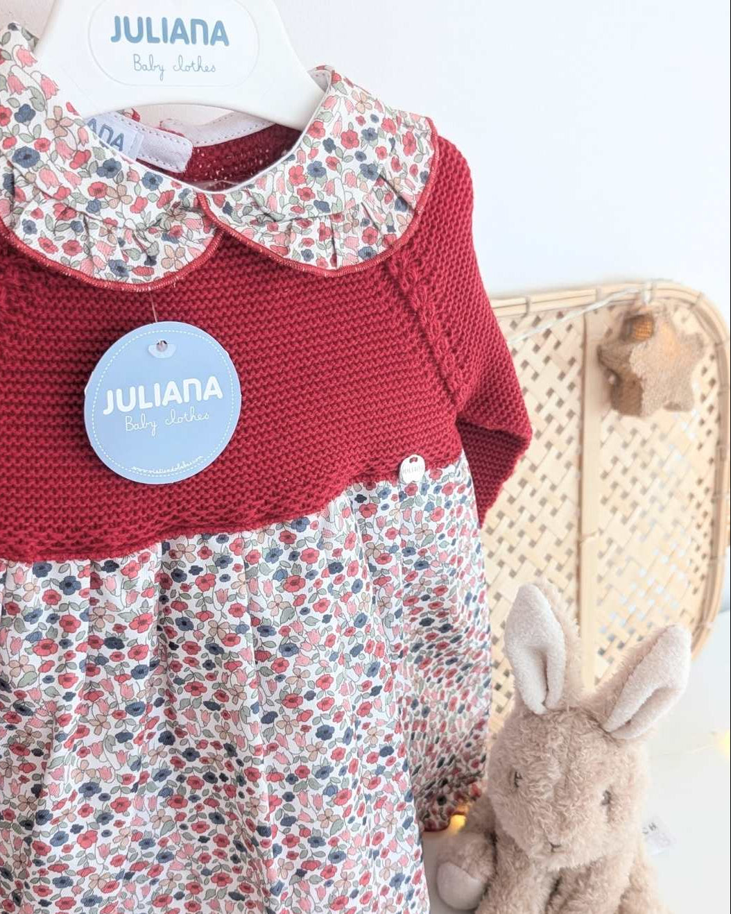 Vestido Flores Grosella - Colección Escarla Juliana