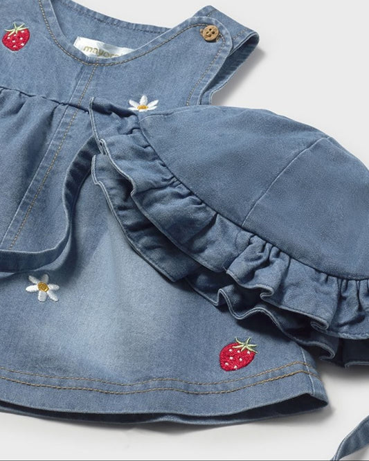 Vestido + Gorro Bebé Niña Tejano 1816-028 - Mayoral