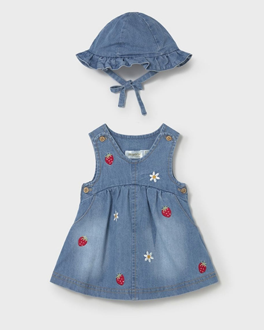 Vestido + Gorro Bebé Niña Tejano 1816-028 - Mayoral