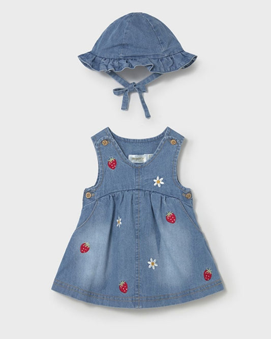 Vestido + Gorro Bebé Niña Tejano 1816-028 - Mayoral