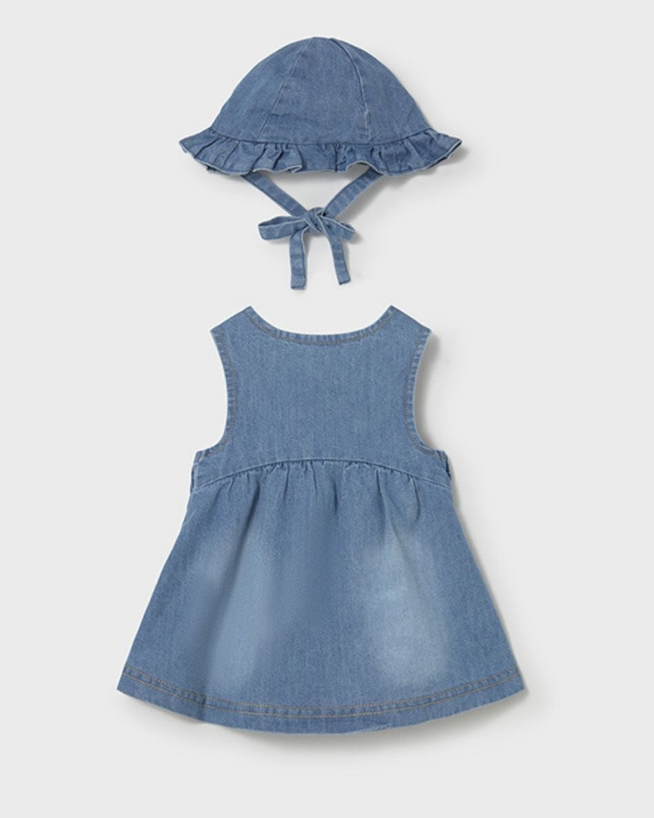 Vestido + Gorro Bebé Niña Tejano 1816-028 - Mayoral