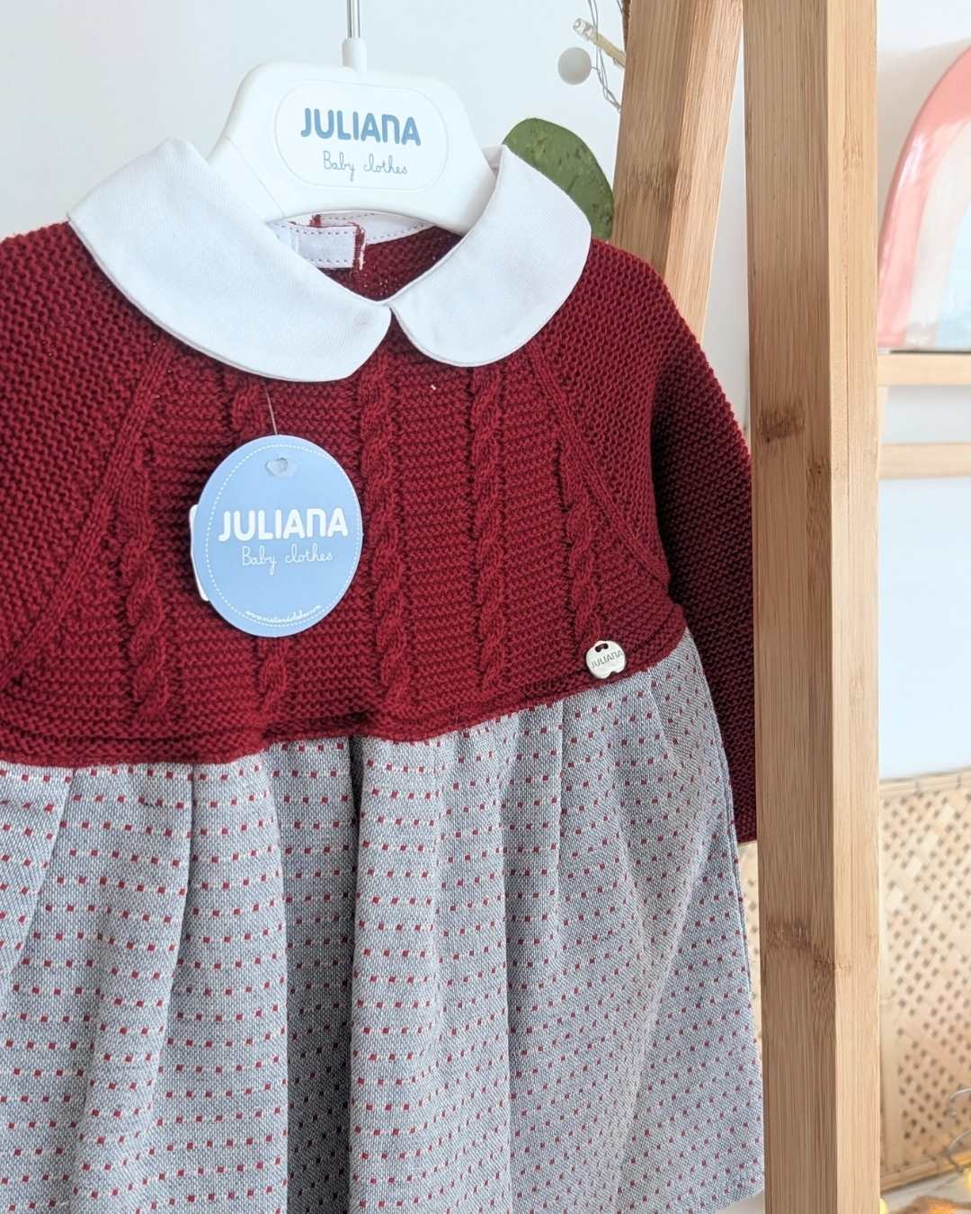 Vestido Motas Rioja - Colección Ocaso Juliana