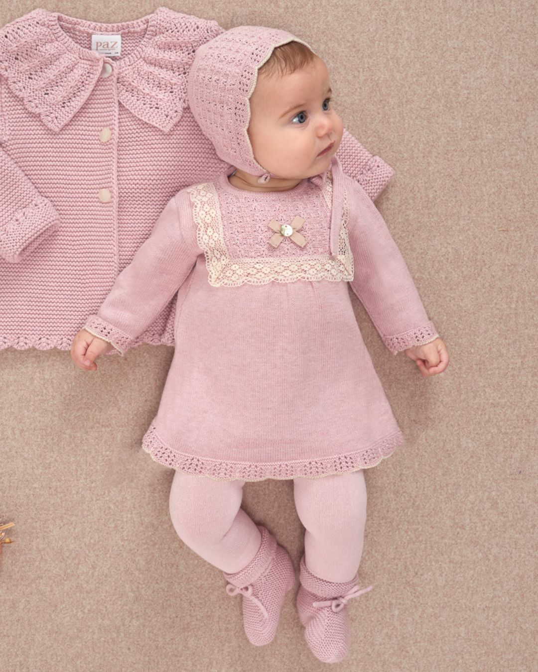 Vestido Punto Pascua Rosa Palo - Paz Rodriguez
Referencia 004-123112