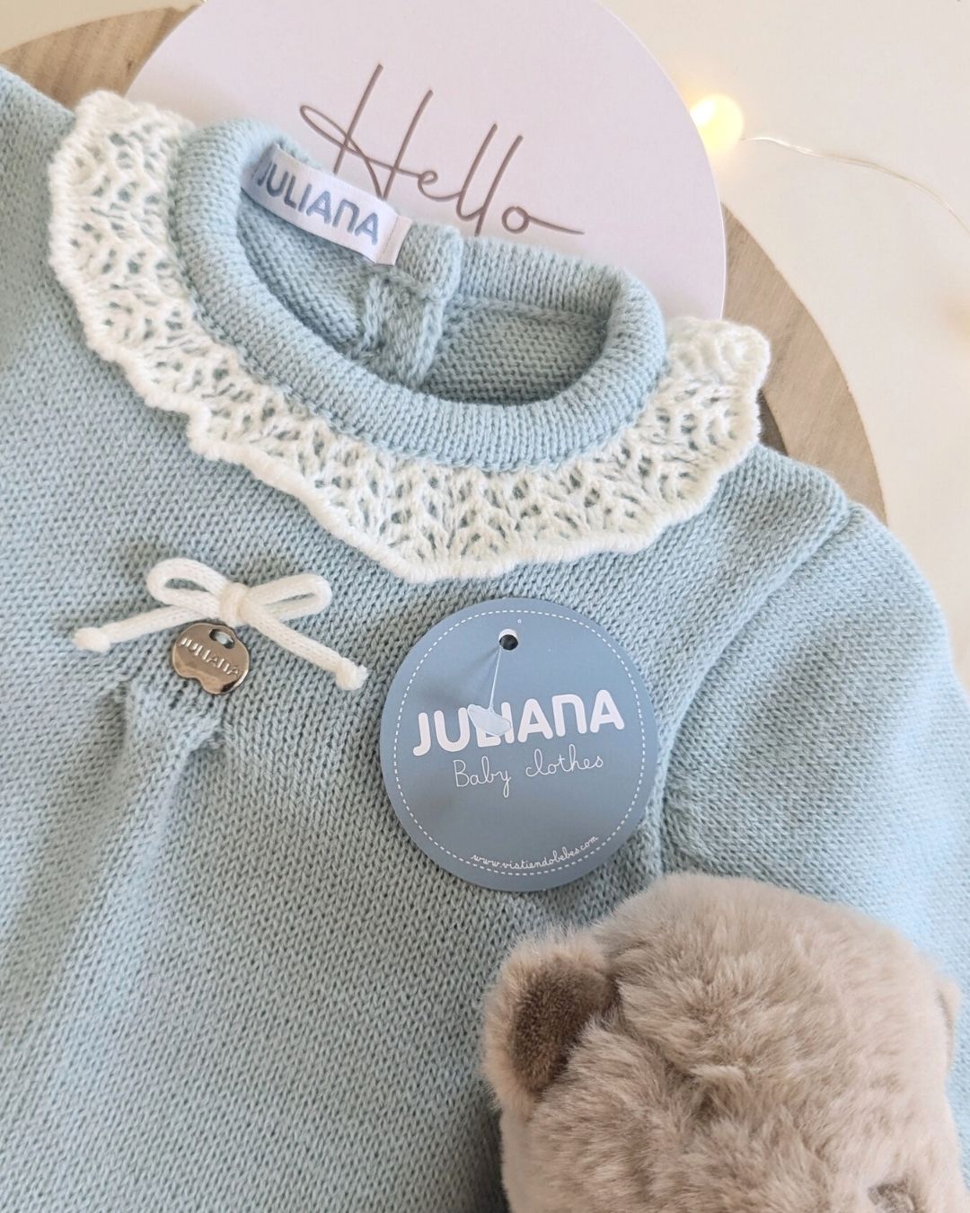 Vestido Punto Verdeagua 25669 - Colección Silencio de Juliana