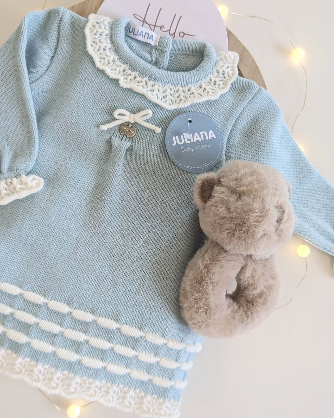 Vestido Punto Verdeagua 25669 - Colección Silencio de Juliana