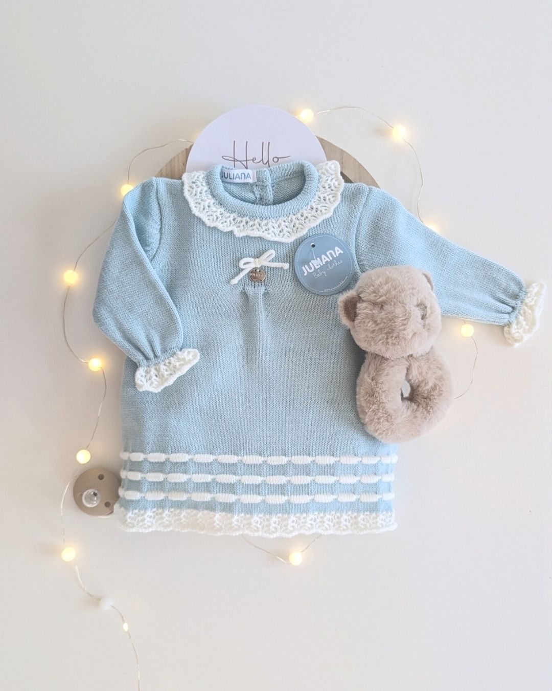 Vestido Punto Verdeagua 25669 - Colección Silencio de Juliana