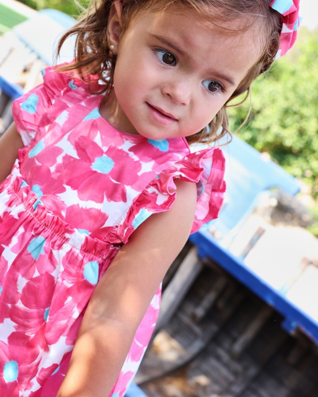 Vestido con Braguita Flores Fucsia Marisma Baby - Tutto Piccolo