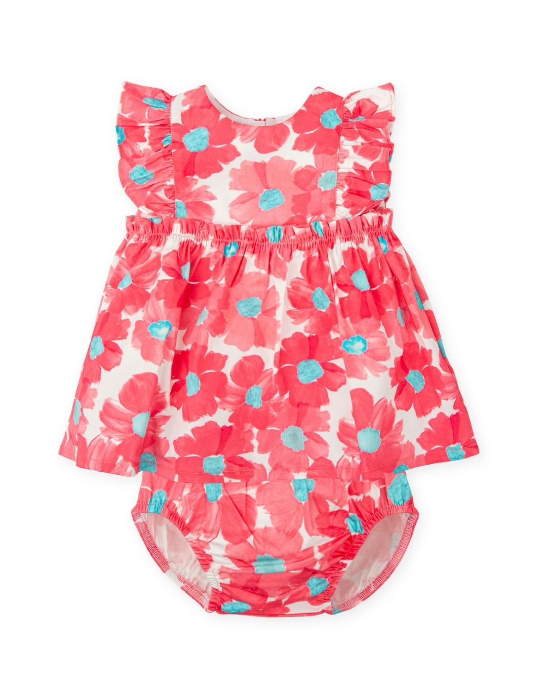 Vestido con Braguita Flores Fucsia Marisma Baby - Tutto Piccolo