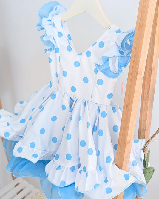 Vestido de flamenca bebé niña Celeste