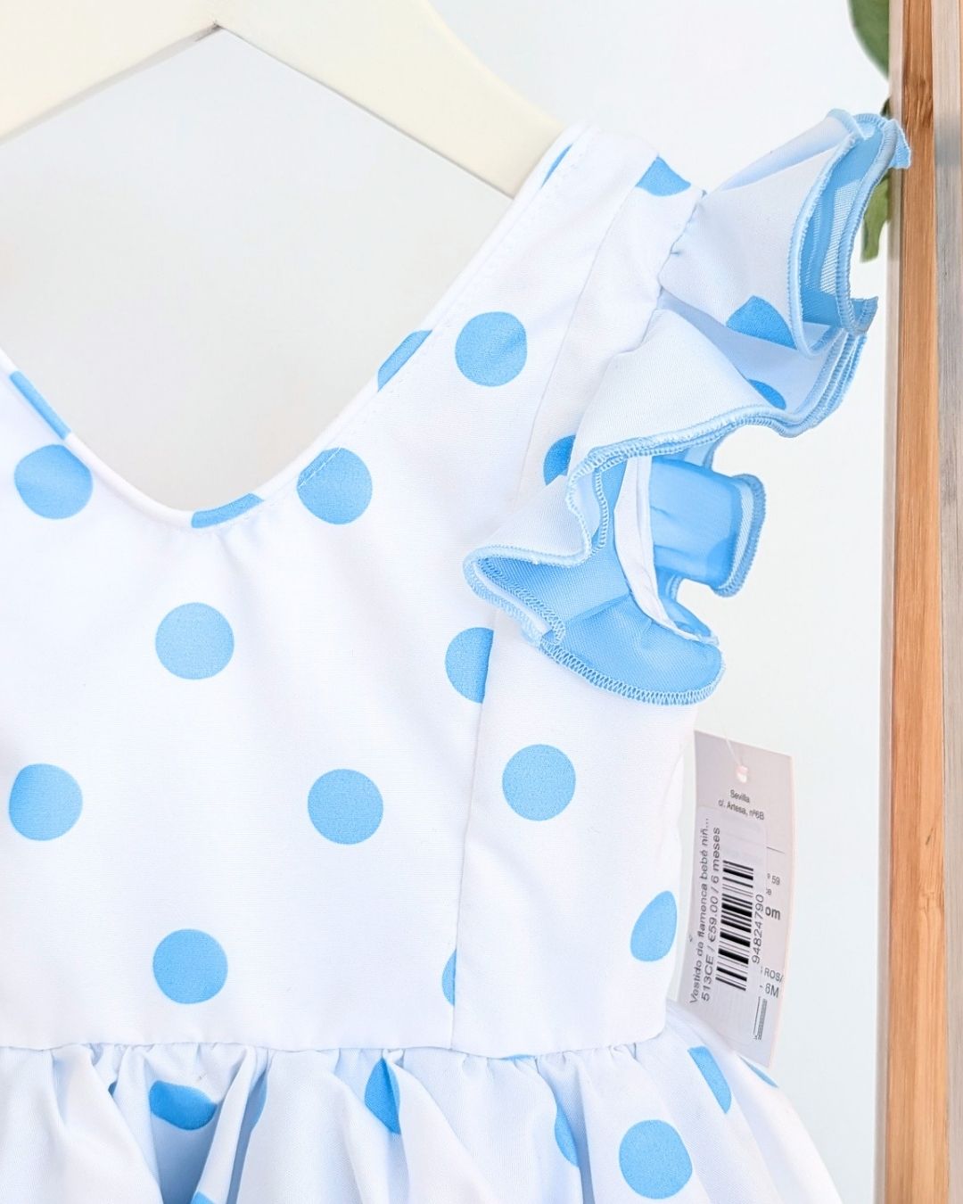 Vestido de flamenca bebé niña Celeste