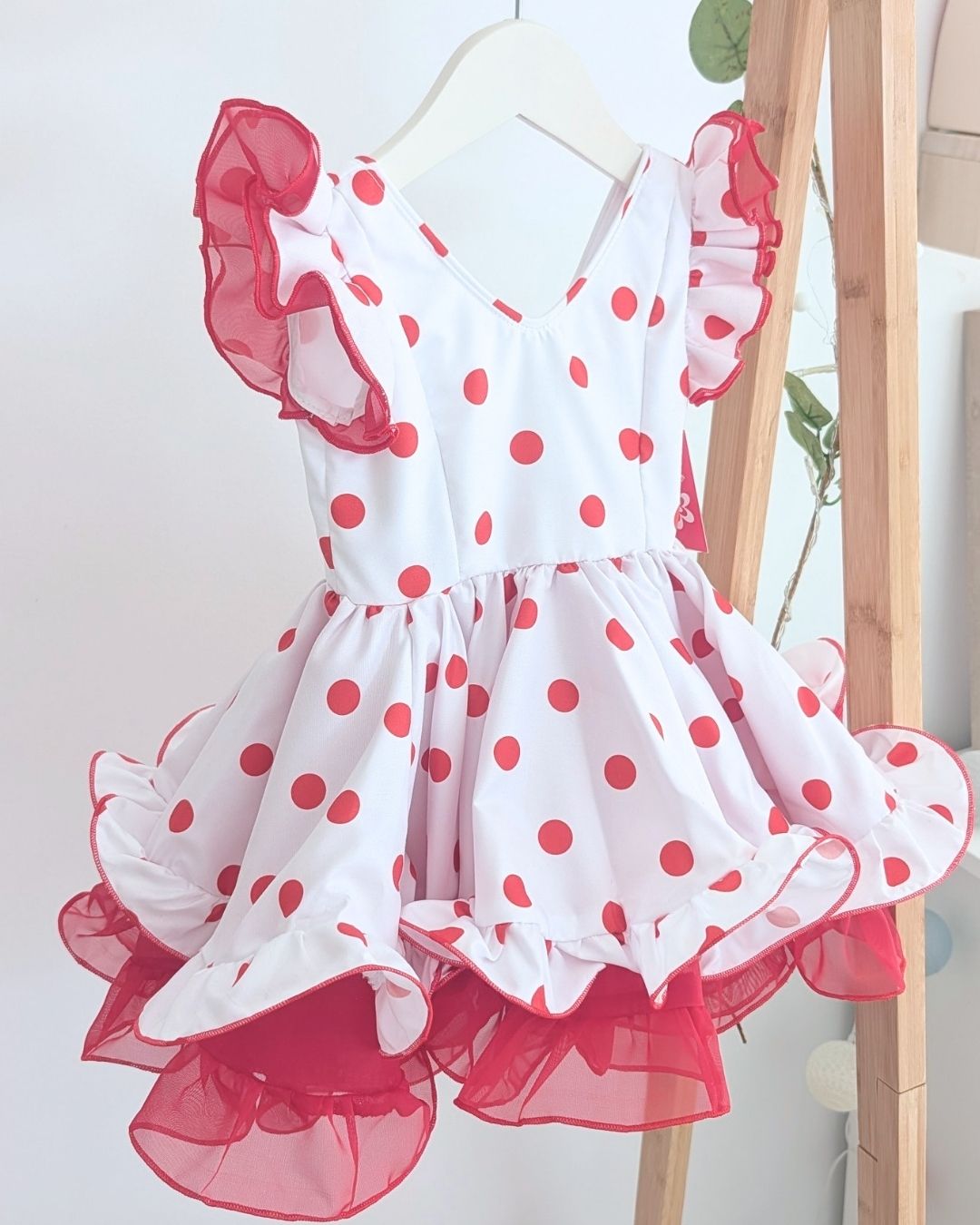Vestido de flamenca bebé niña Rojo