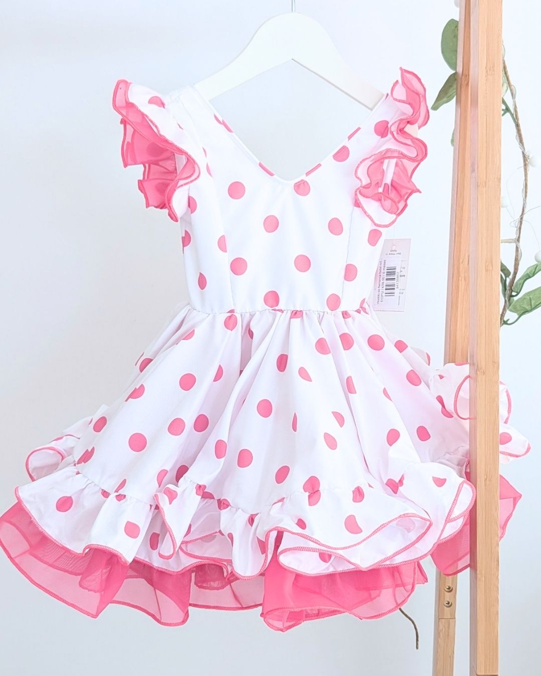 Vestido de flamenca bebé niña Rosa Fucsia