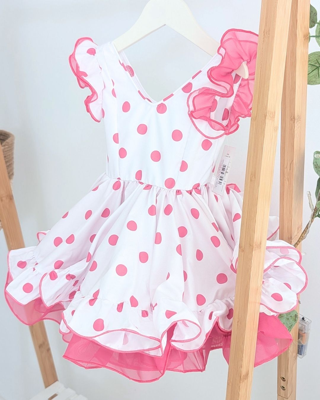 Vestido de flamenca bebé niña Rosa Fucsia