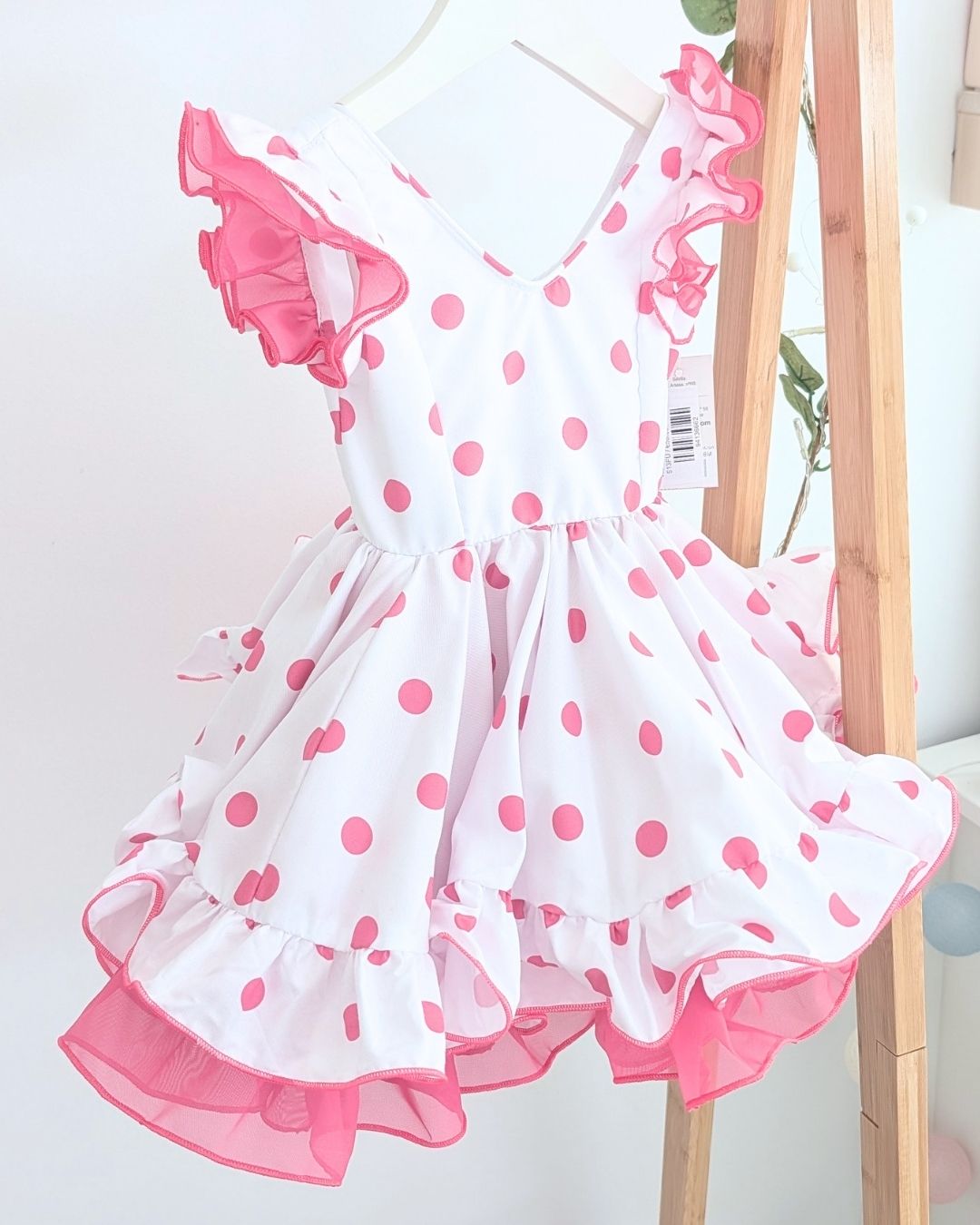 Vestido de flamenca bebé niña Rosa Fucsia