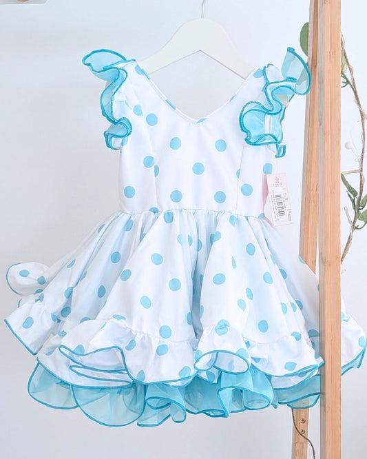 Vestido de flamenca bebé niña Verde