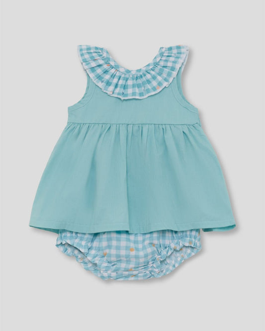 Vestido y Braguita Vichy Turquesa - Street Monkey