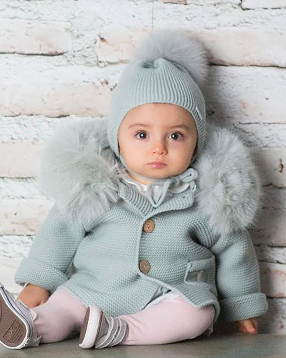 Trenka Luxury Pelo Sintetico Natural Verde Empolvado - Pangasa Baby