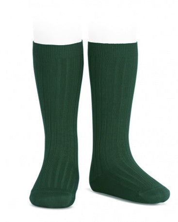 Calcetin Alto Canalé Verde Botella 780 - Cóndor