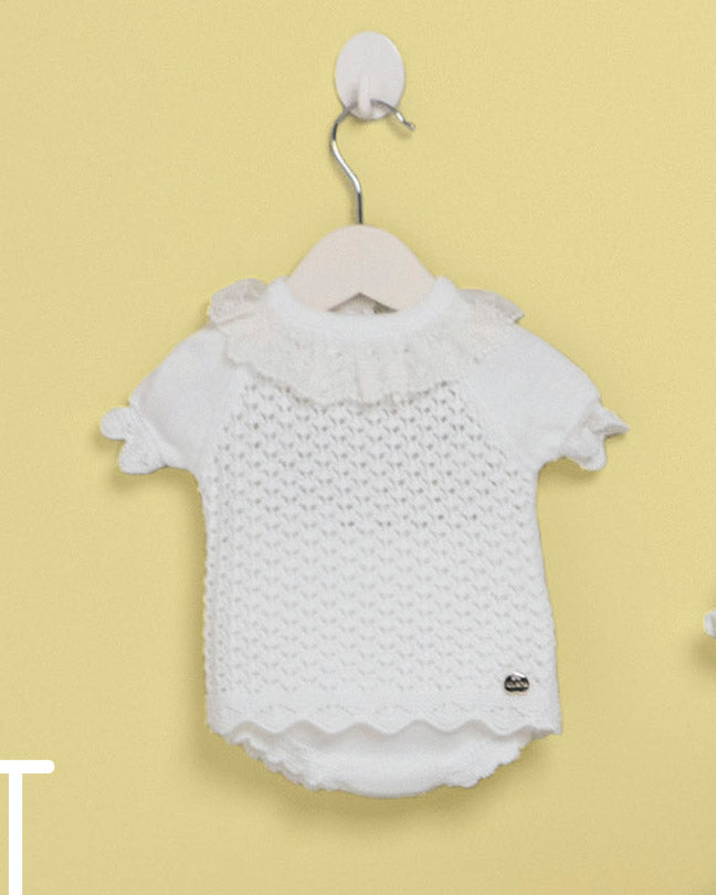 Conjunto Braga Punto Calado Blanco - Juliana