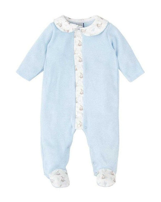 Pelele Enterizo Cuello Bebé Liebre Celeste - Babidu