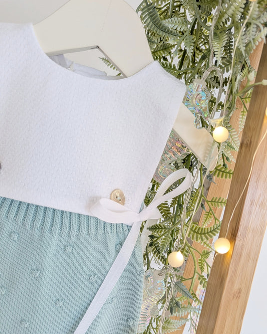 Ranita Punto Tela Vento Verde Agua - Paz Rodriguez