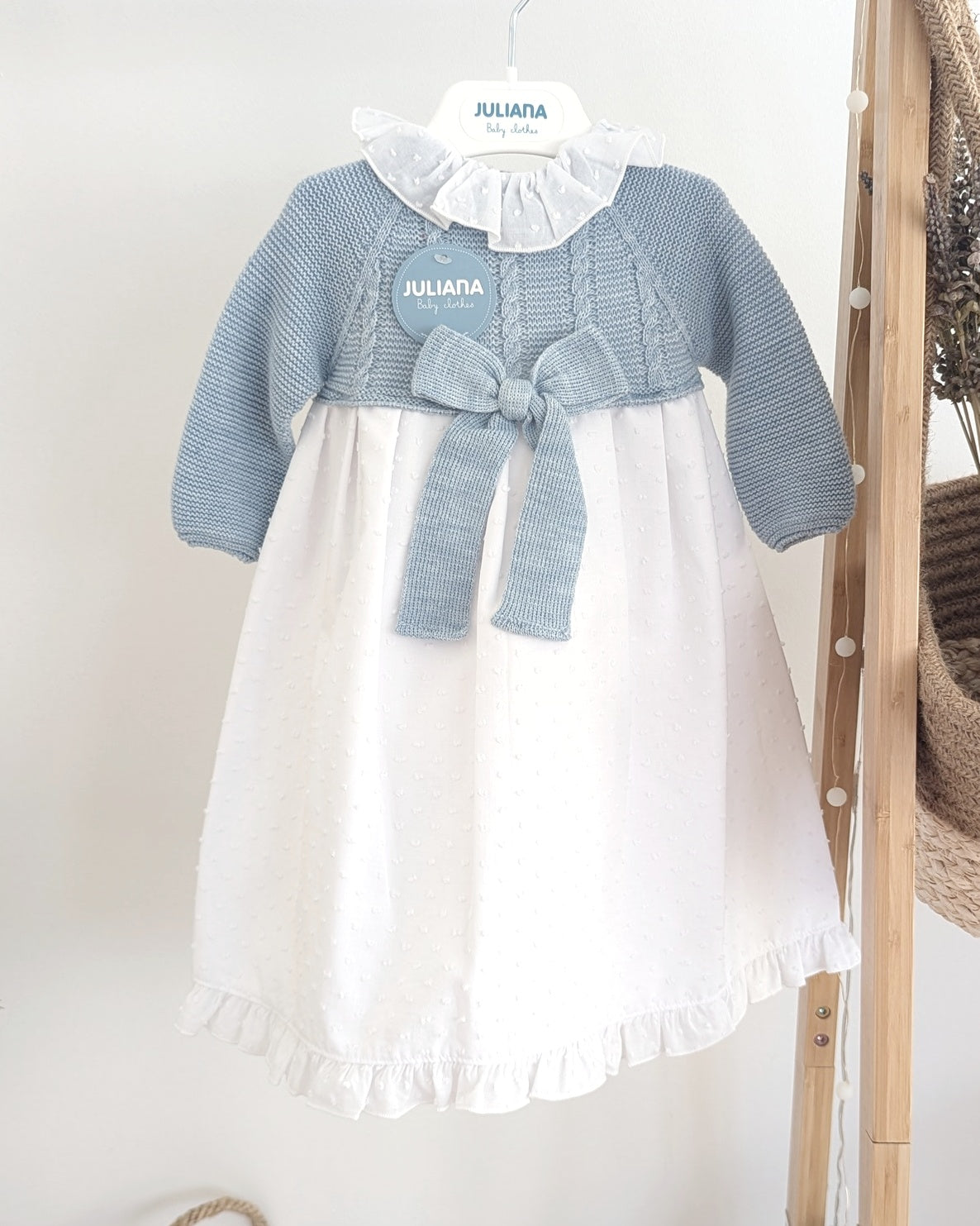 Faldon Plumeti Azul - Coleccion Acuarela de Juliana
