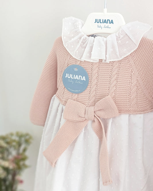 Faldon Plumeti Rosa Palo - Coleccion Acuarela de Juliana