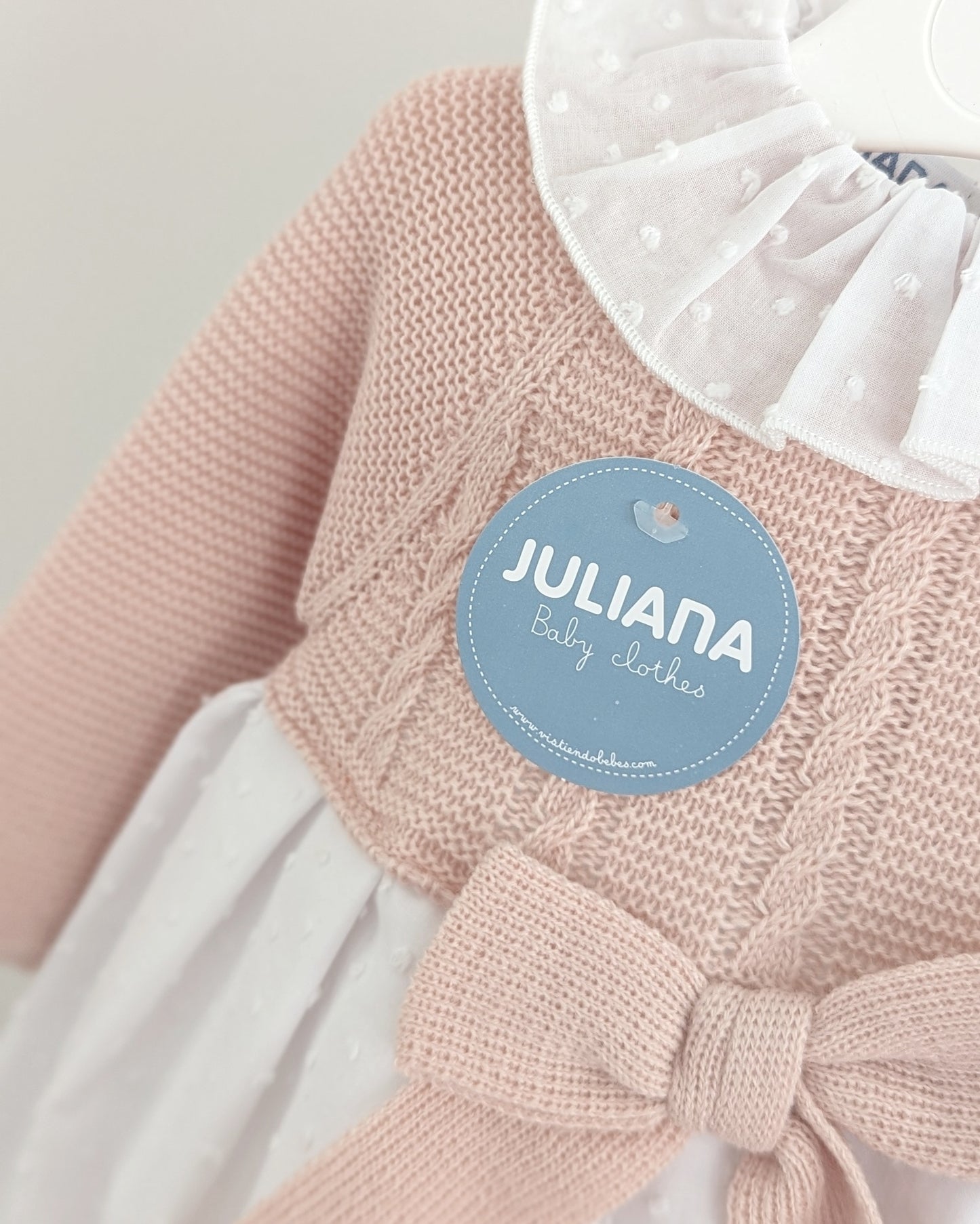 Faldon Plumeti Rosa Palo - Coleccion Acuarela de Juliana
