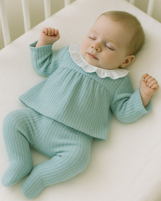 Conjunto Polaina Bebé Aral Mint - Calamaro