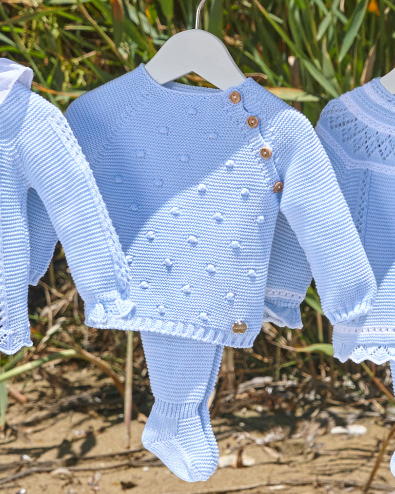 Conjunto Polaina Bodoques Celeste - Juliana