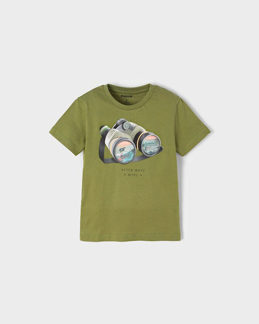 Camiseta niño Prismáticos verde - Mayoral