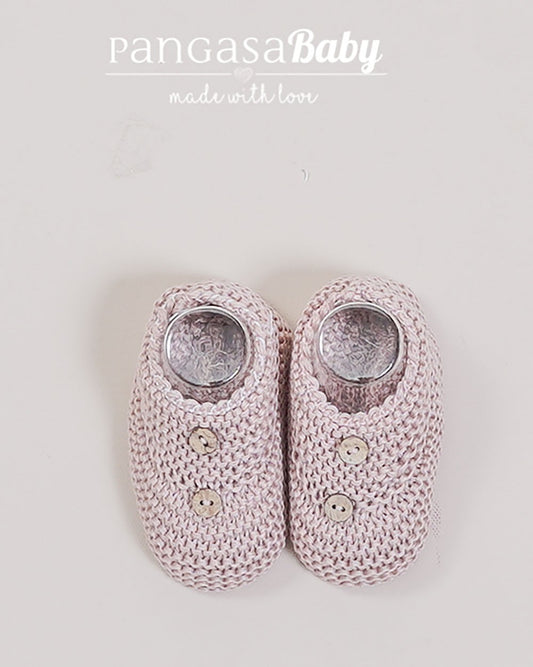 Sandalia Botones Rosa Vintage - Pangasa Baby