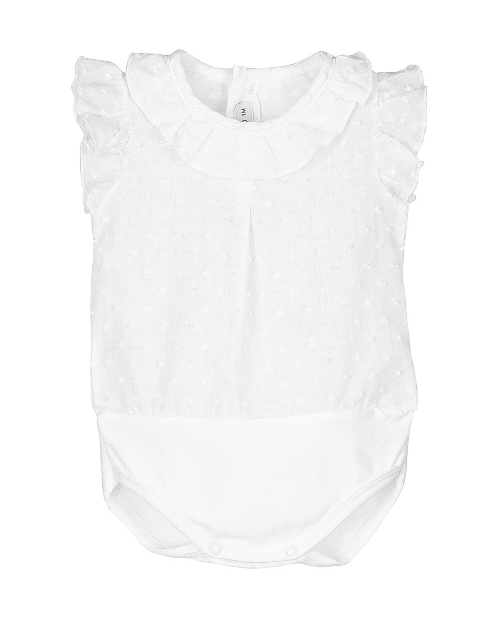 Body Camisa Plumeti Sin Mangas Blanco - Calamaro