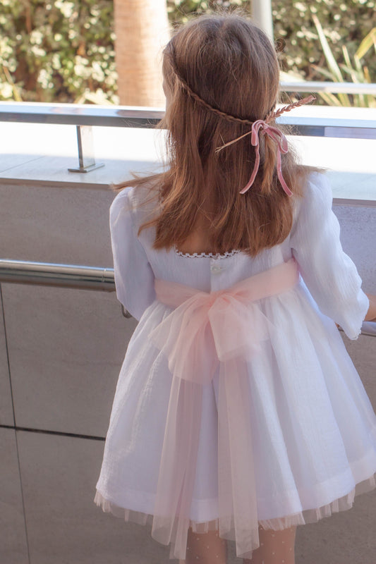 Vestido Infantil Tul Rosa - Dbb Collection