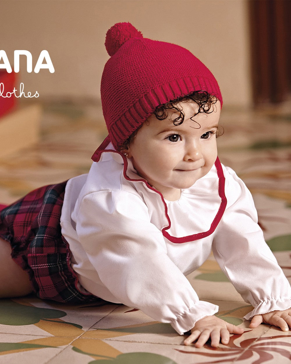 Camisa y Braguita Cuadros Rojo - Juliana Vistiendo Bebés Ref: J8117RO