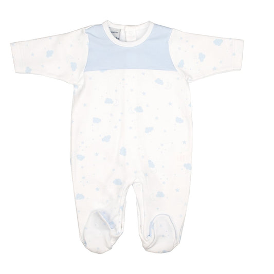 Babidu Canastilla - Pelele recién nacido bebé niño nubes Celeste Ref. 13179